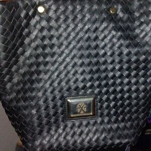 Christian Lacroix Black Woven Shoulder Bag